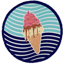 Load image into Gallery viewer, The Coral Cone - Round Beach Towel with Fringe