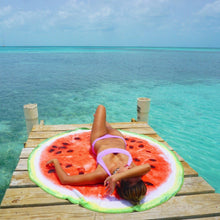 Load image into Gallery viewer, The Round-O-Melon - Round Watermelon Beach Towel