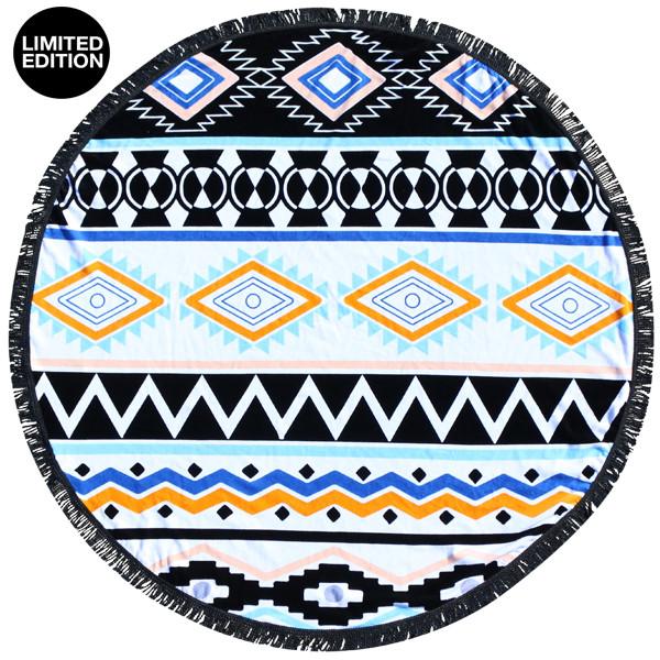 The Chella - Round Beach Towel with Fringe