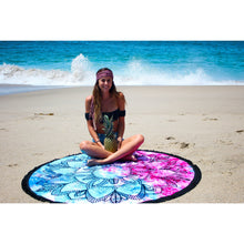 Load image into Gallery viewer, The Goddess - Round Beach Towel with Fringe
