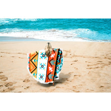 Load image into Gallery viewer, The Hippy Nest - Round Beach Towel with Fringe
