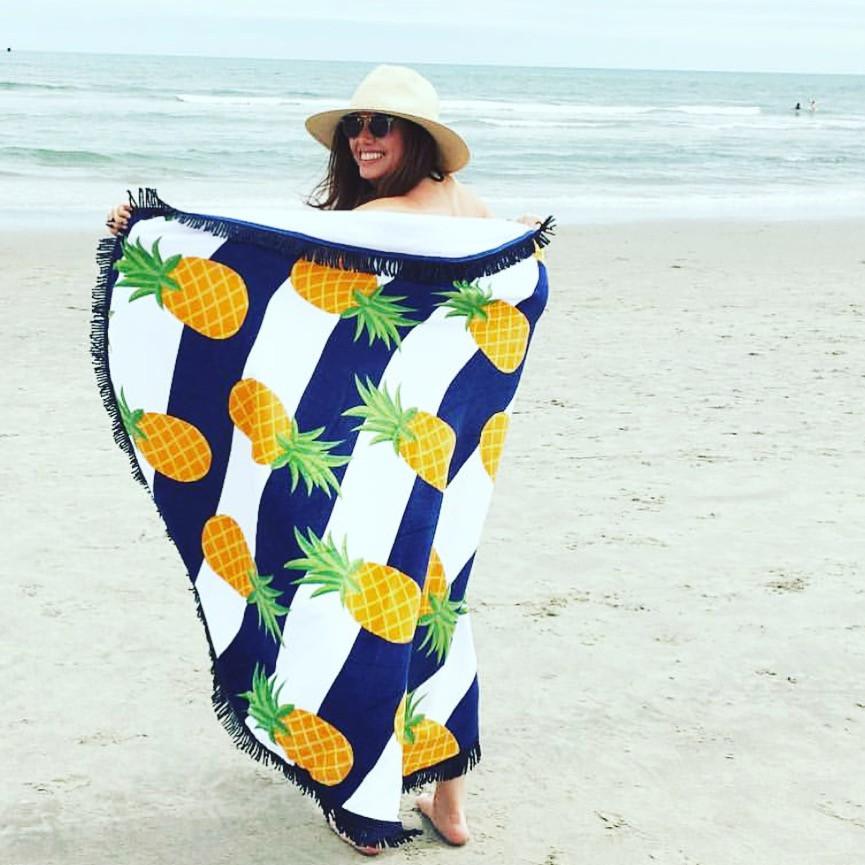 Beach Towel Sand-free Microfiber Pineapple Printed Towel store NWT