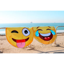 Load image into Gallery viewer, The Nice Bum - Round Emoji Beach Towel
