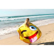 Load image into Gallery viewer, The Nice Bum - Round Emoji Beach Towel
