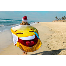 Load image into Gallery viewer, The Silly Sailor - Round Emoji Beach Towel
